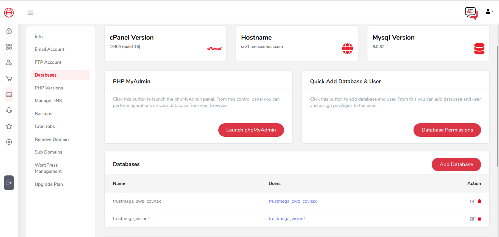 HostingSeekers Dashboard